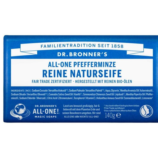 Dr. Bronner's Miętowe mydło w kostce, 140 g