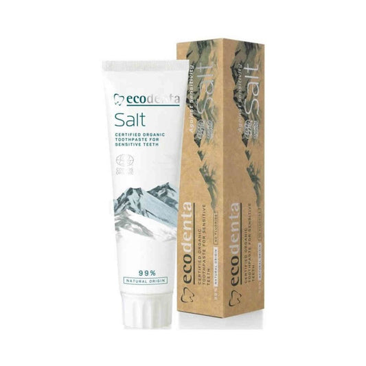 Ecodenta Salt Organiczna pasta do zębów wrażliwych z solą bez fluoru 75 ml