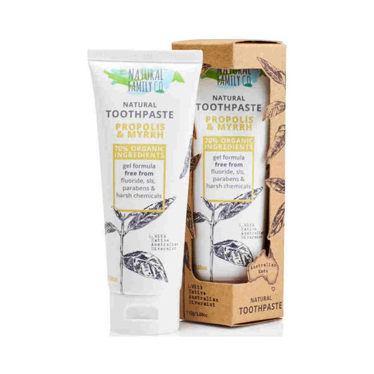 Natural Family Co Propolis i Myrrh Naturalna pasta do zębów bez fluoru z propolisem i mirrą  110 g